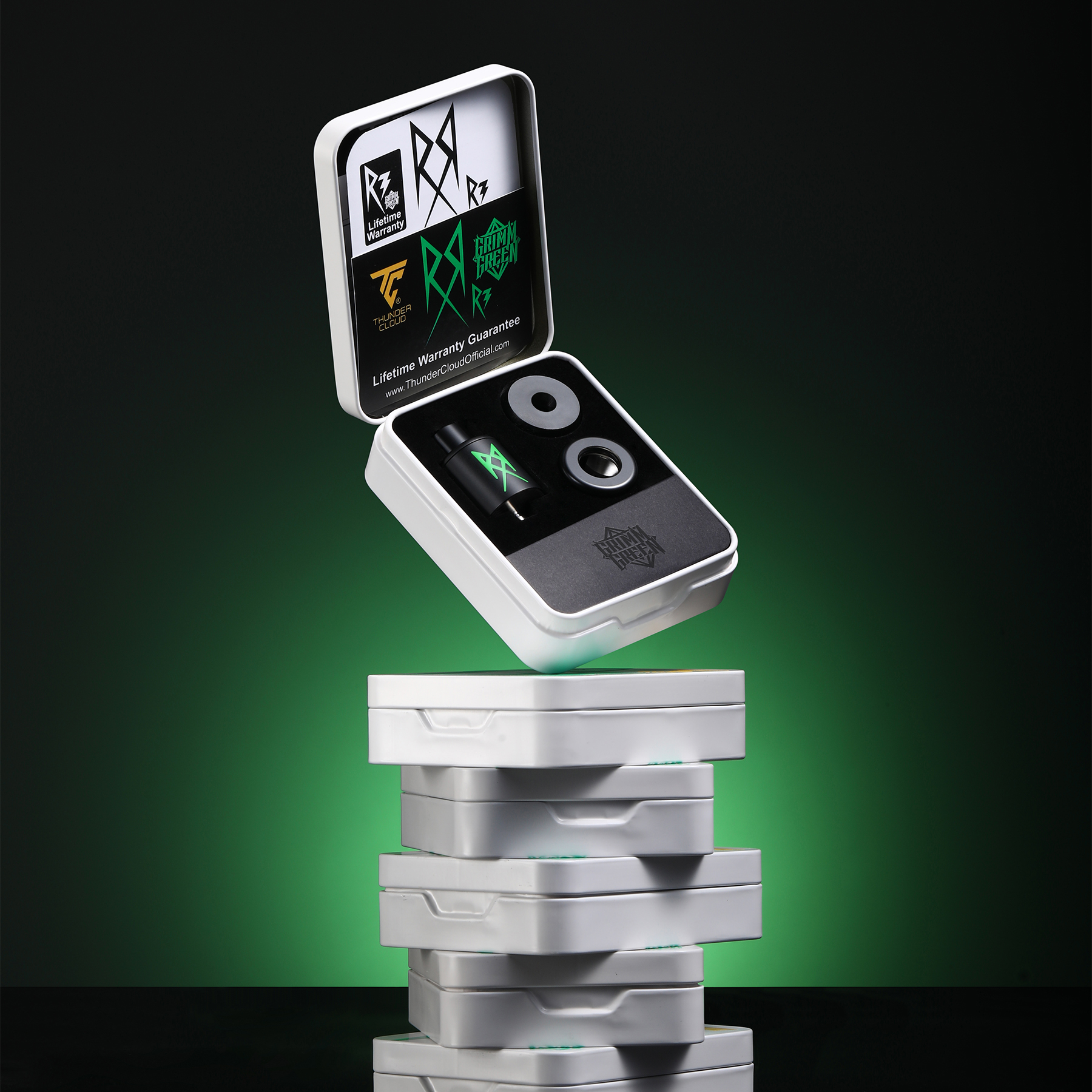 Rda Atomizer Deck - Newest ThunderCloud X GRIMM GREEN Recoil