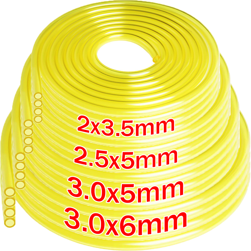 Weed Vaping Accessories - Yellow Fuel Line Hose Set 2x3.5/2.5x5/3x5/3x6mm