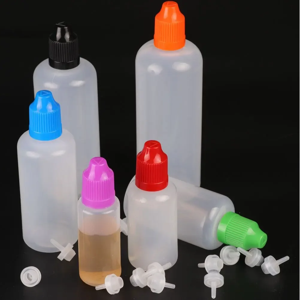 Juice Bottle Dropper - 5pcs 3/5/10/15/20/30/50/60/100/120ml Plastic liquid Juice Dropper