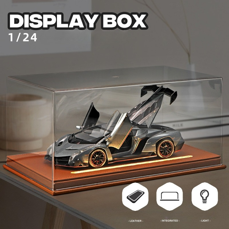 Battery Case Storage - Acrylic Display Box with Light for