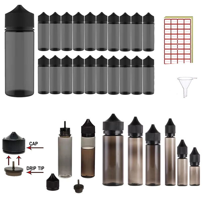 Juice Bottle Dropper - 20 Pcs30-120ml PET Empty Bottle Plastic