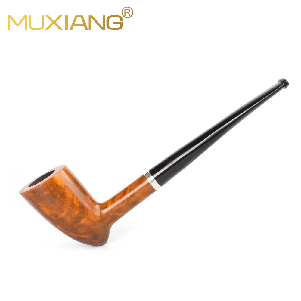 Vape Ring - MUXING Classic Smooth Briarwood Smoking Pipe,