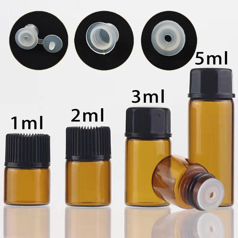 Juice Bottle Dropper - 10X 100x 1/2/3/5/10ML Mini Amber Empty