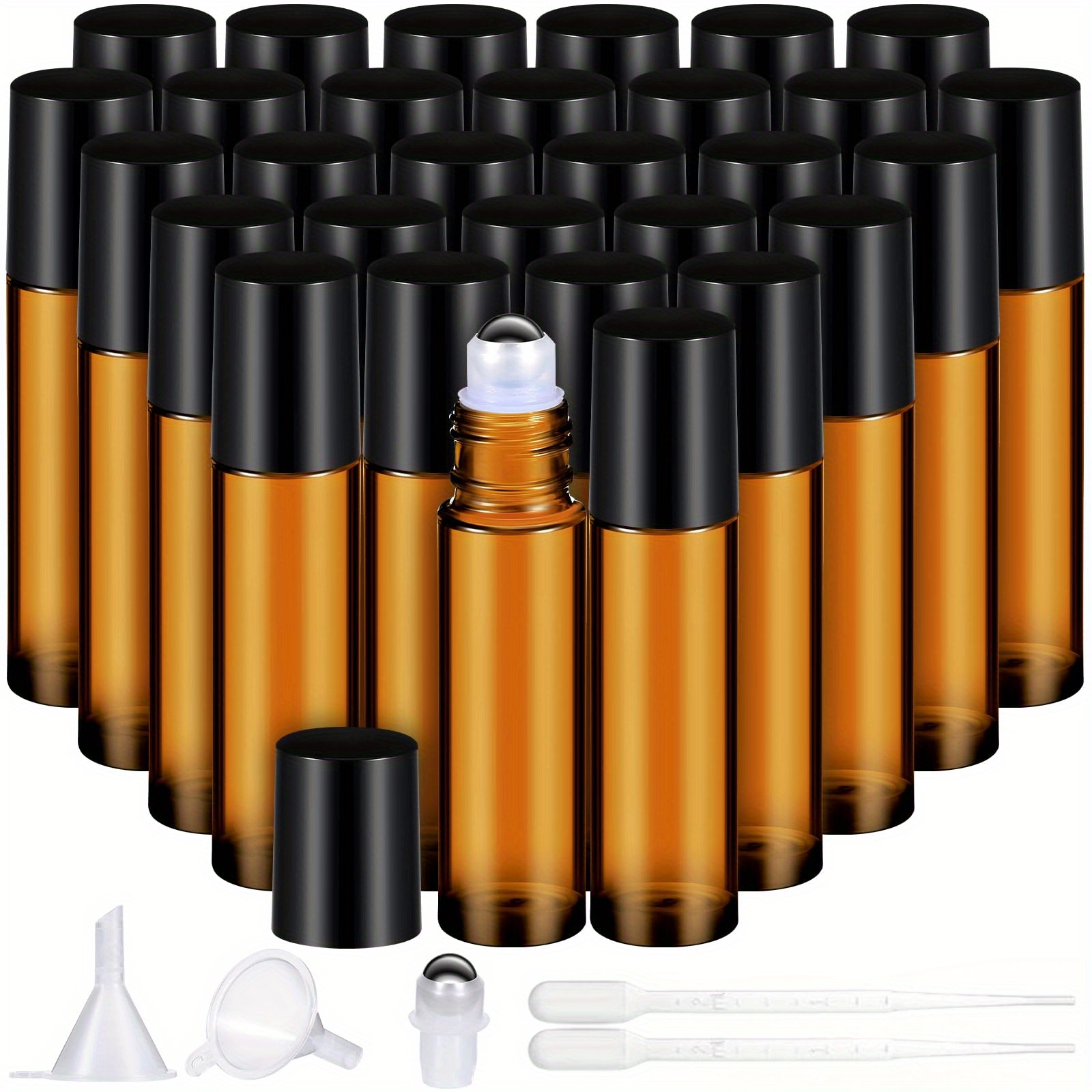 Juice Bottle Dropper - 8/30pcs Glass Roll on Bottle 10ml
