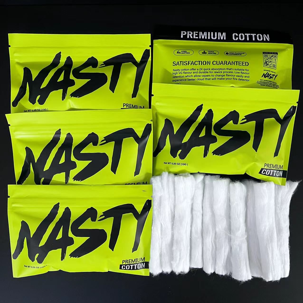 10/5 x Bag NASTY Cotton Long F - Cotton Wick Organic review and price