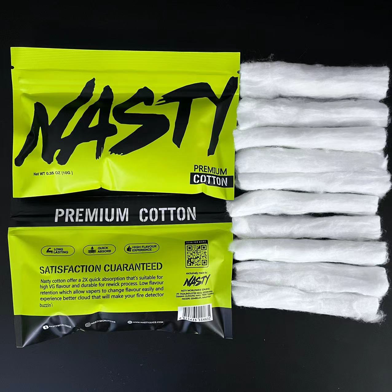 10/5 x Bag NASTY Cotton Long F - Cotton Wick Organic review and price