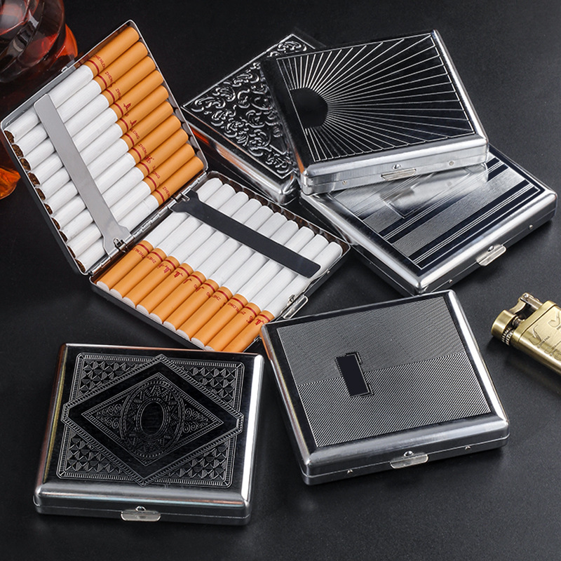Portable Metal Cigarette Case  - Smoking & Vaping Accessories review and price
