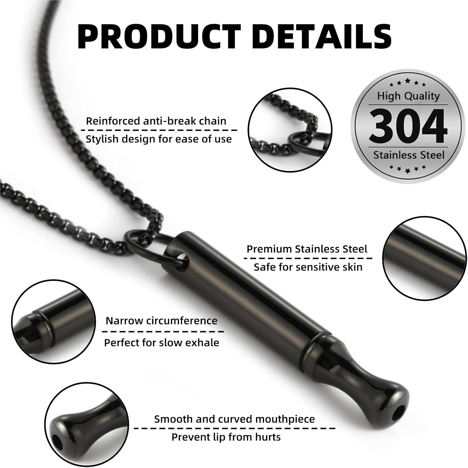 Titanium Steel Breathing Neckl - Vape Accessory review and price